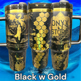 Onyx Storm Fourth Wing Tumbler Laser-Engraved Insulated Cup Gift