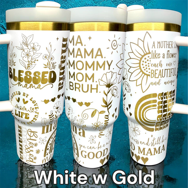 Mom Mother's Day Tumbler Laser-Engraved Insulated Cup Gift