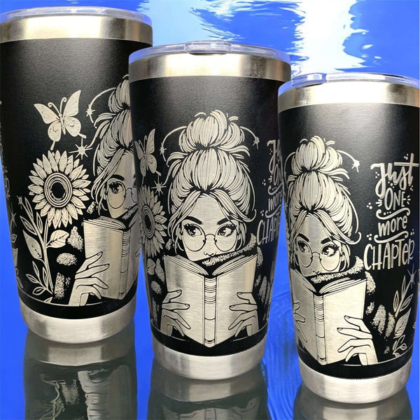 One More Chapter Booktok Tumbler Laser-Engraved Insulated Cup Gift