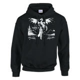 In My Fantasy Era classic unisex pullover hoodie featuring a dragon design and front pouch pocket, available in various sizes.