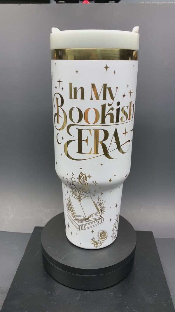 In My Bookish Era Tumbler Laser-Engraved Insulated Cup Gift