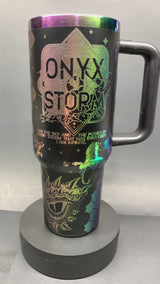 Onyx Storm Fourth Wing Tumbler Laser-Engraved Insulated Cup Gift
