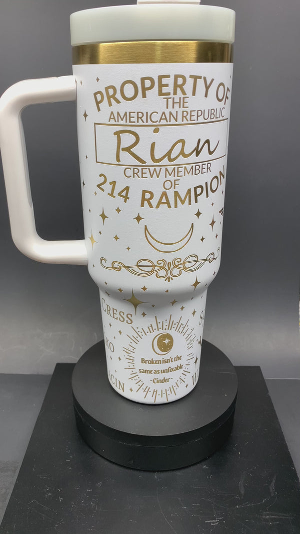 Lunar Chronicles Tumbler Tumbler Laser-Engraved Insulated Cup Gift